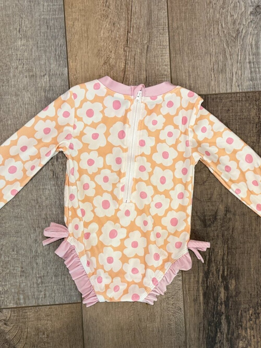 12-18m Floral Bathing Suit Swim Suit One Piece Long Sleeve